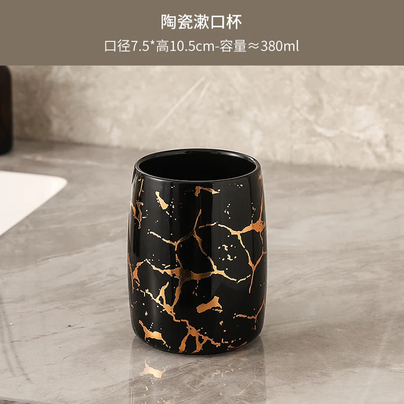 tasse en céramique marbrée haut de gamme pour couples décorative - vue 26 sur 26