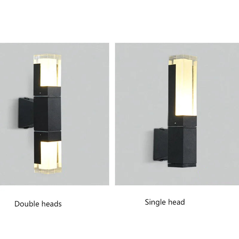 Outdoor Double-Headed Wall Lights, Upper and Lower Lighting Spotlights,Simple and Modern LED Household Aisle Corridor Lights - vue 5 sur 8
