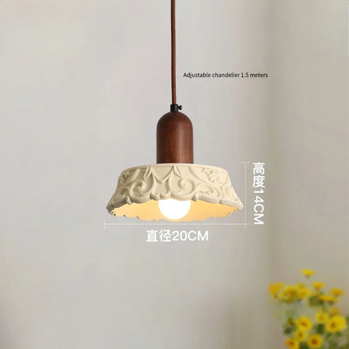 lustre rétro en résine gravée style antique décoratif - vue 14 sur 14