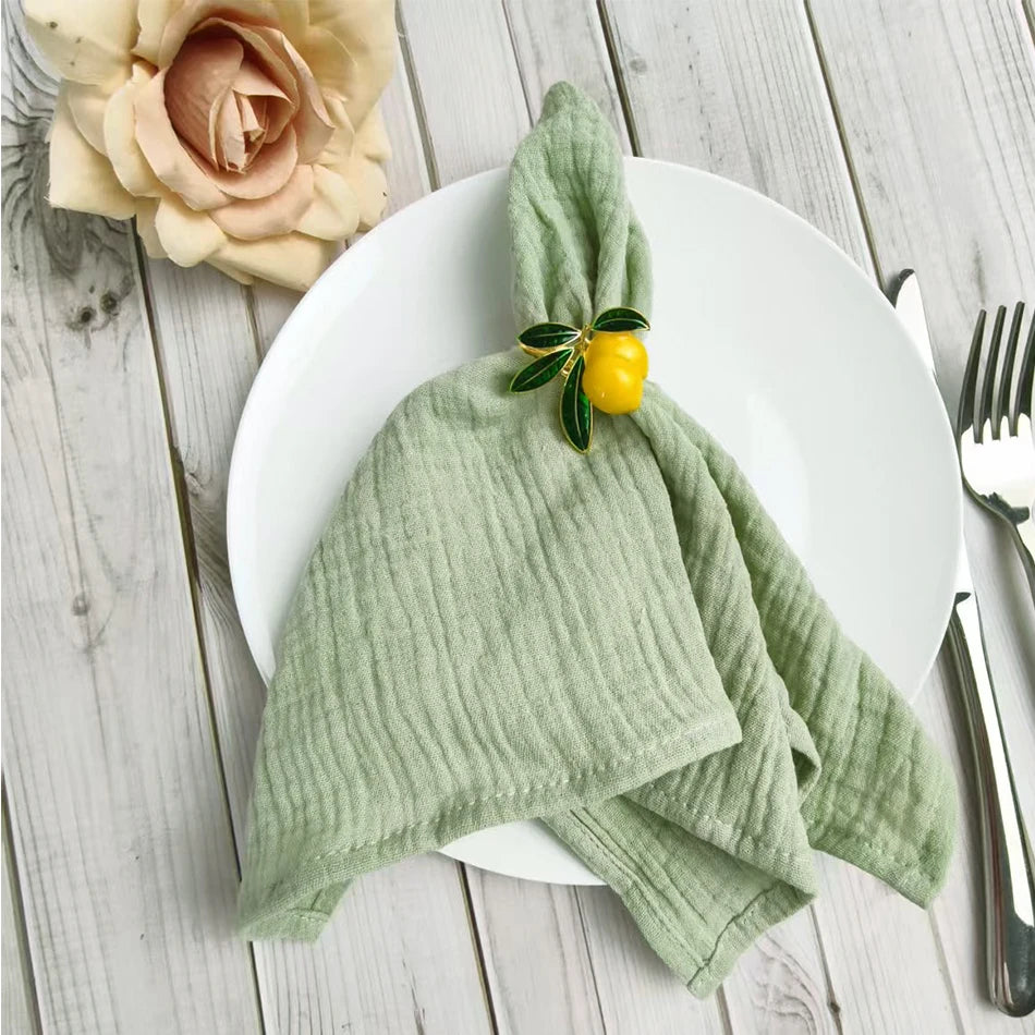 Serviette de table coton lot 10 style korean