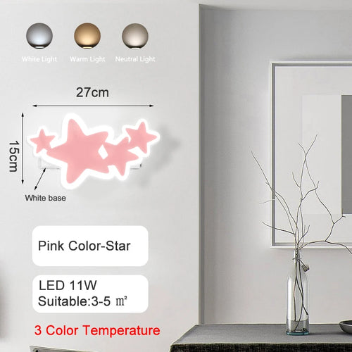 lustre led moderne en forme de lune étoile nuage pour enfants - vue 17 sur 25