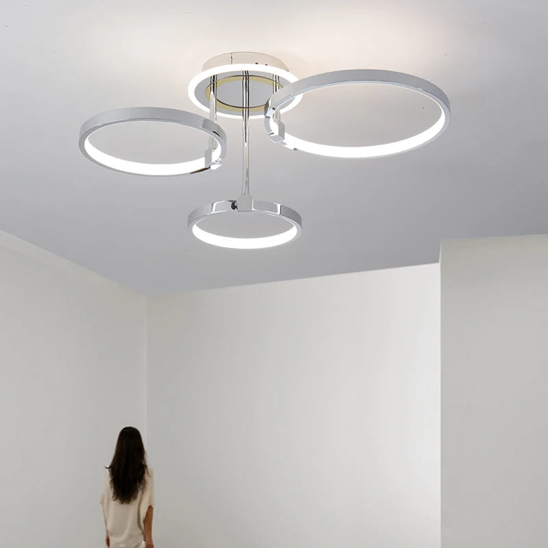 plafonnier led moderne design élégant pour intérieur lumineux - vue 7 sur 10