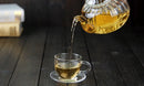 Théière citrouille fleurie rayée verre avec infuseur
