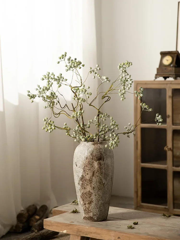vase en céramique style chinois rétro pour arrangement floral - vue 4 sur 7