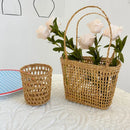 panier de pique-nique en rotin pour rangement et décoration intérieure