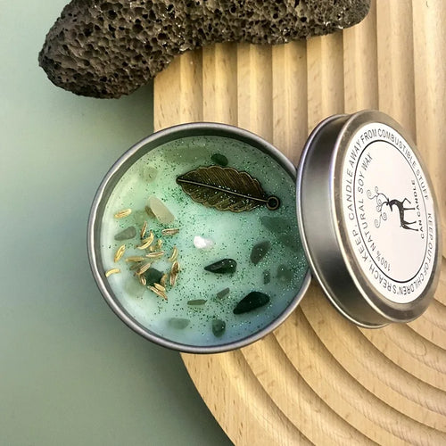 bougies parfumées en cristal avec fleur cadeau fait main pour aromathérapie - vue 5 sur 9