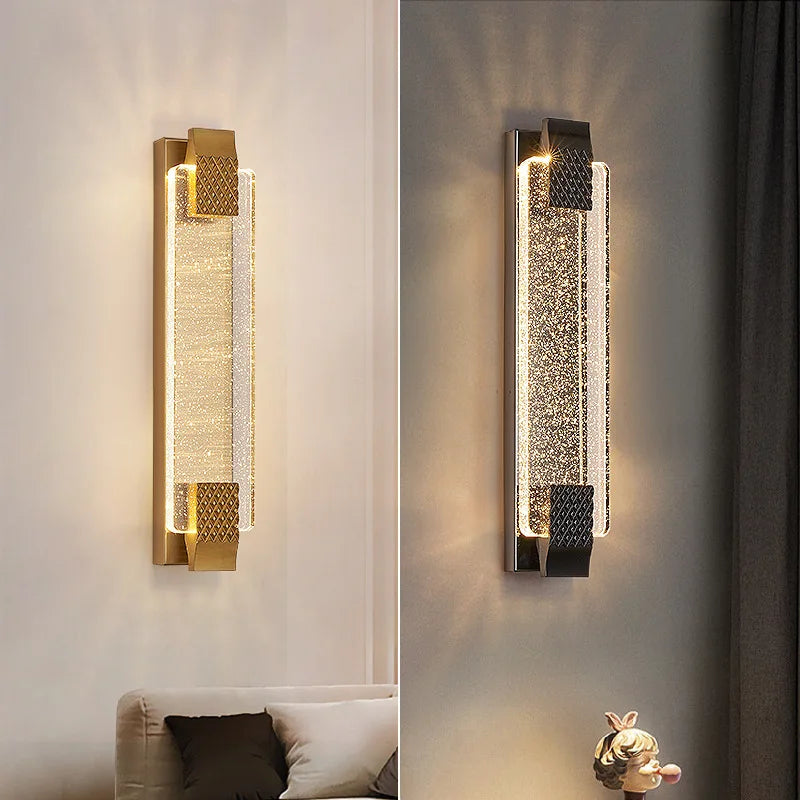 applique luxe moderne or noir 110-220v décoration éclairage intérieur - vue 6 sur 16