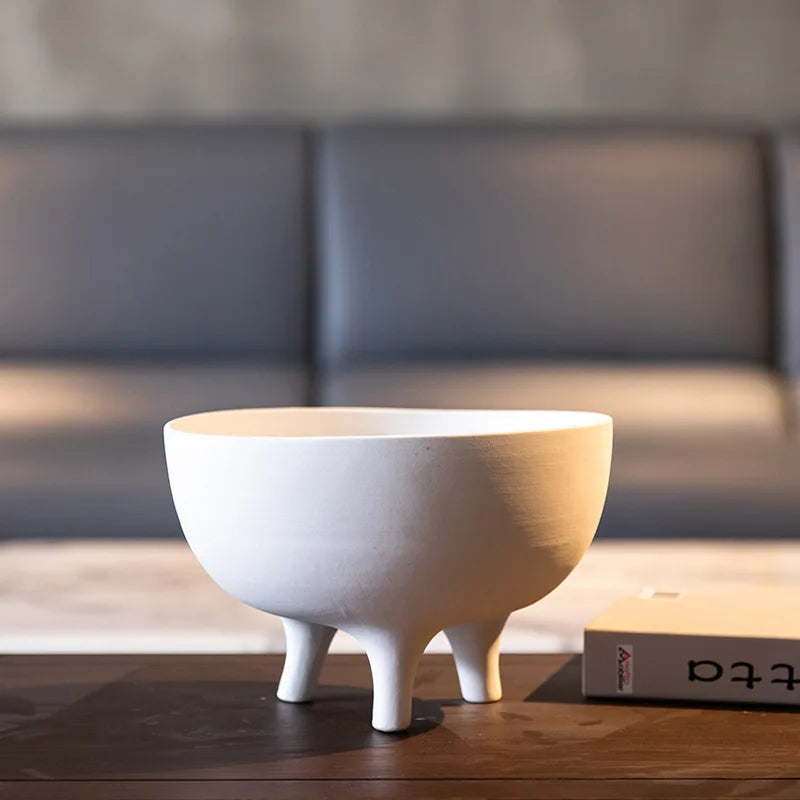 pot de fleurs en céramique trépied vase à fleurs rangement bureau - vue 4 sur 10