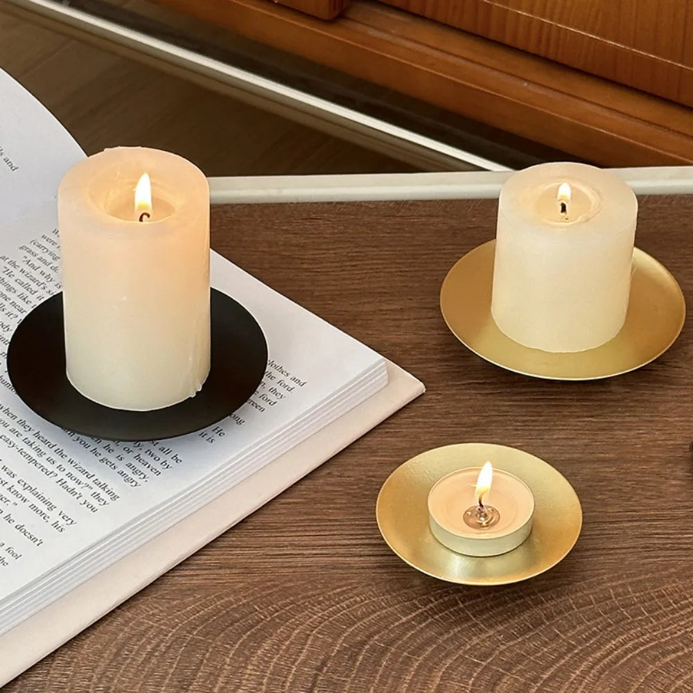 bougeoir rond en fer pour mariage anniversaire et fêtes diverses - vue 3 sur 10