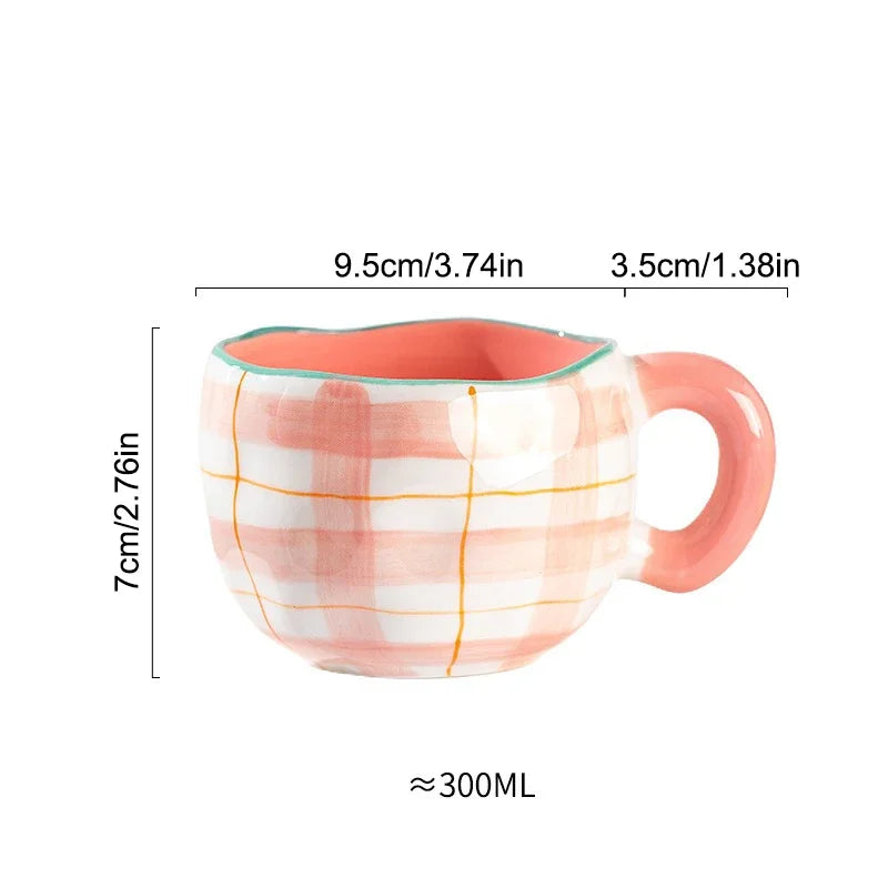 Mug céramique style coréen forme pincée artisanale - vue 7 sur 7