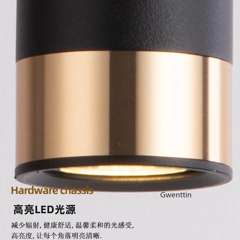 lustre moderne en or pour décoration intérieure avec lumières led - vue 6 sur 9