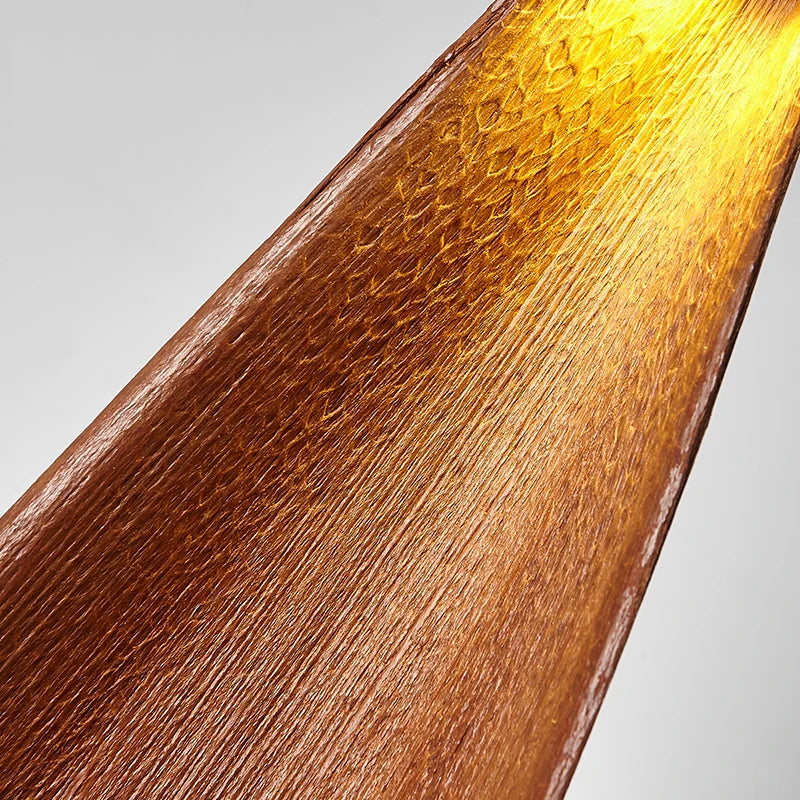 lustre japonais wabi-sabi art rétro feuille naturelle pour boutiques et restaurants - vue 5 sur 8
