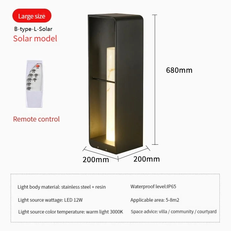 Lampe de jardin moderne solaire LED clôture lumière IP54 extérieur étanche ambiance éclairage pelouse lumières Villa cour décor lampadaires - vue 12 sur 21