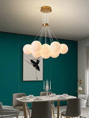lustre sphérique moderne réglable en hauteur led pour décoration maison