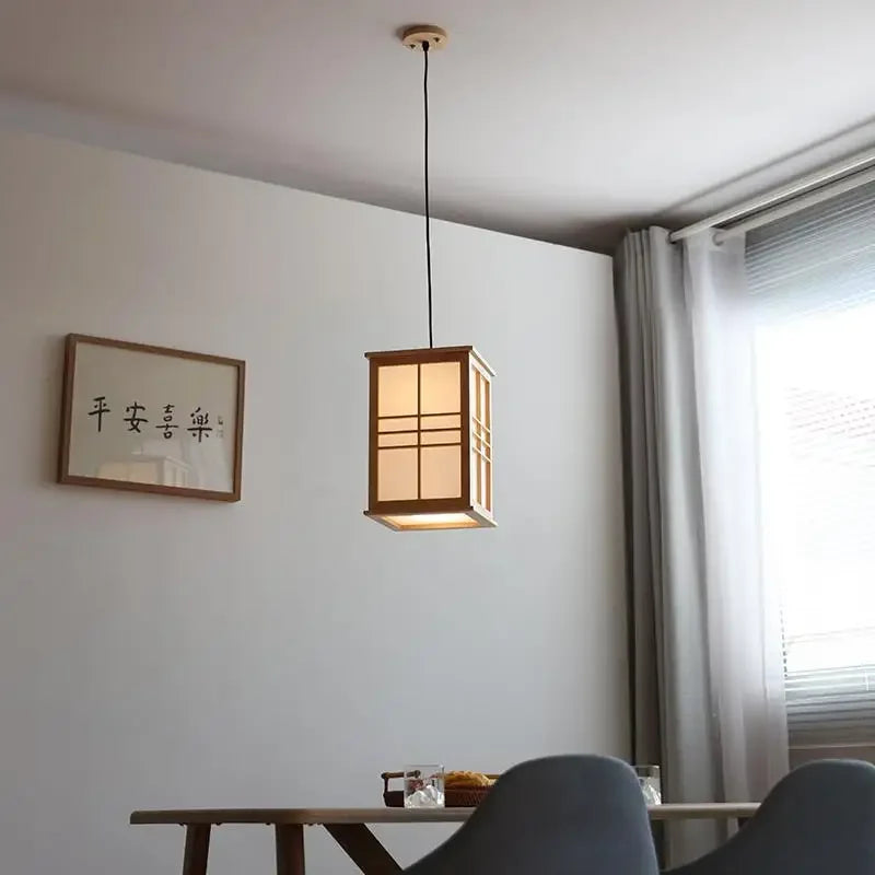 lampe en bois décorative pour restaurant bar et yoga - vue 3 sur 7