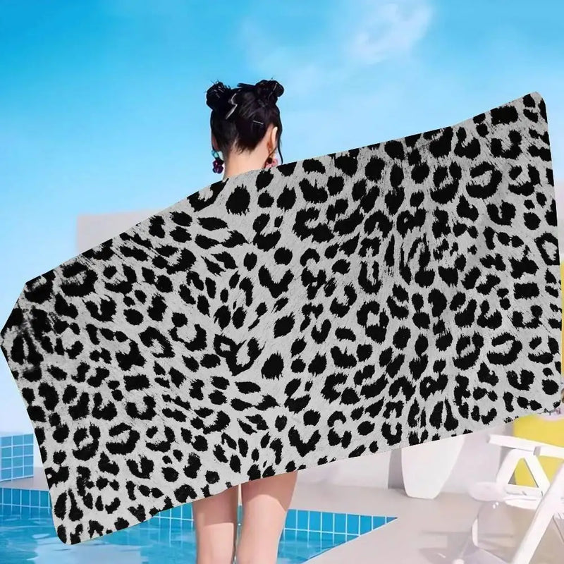 serviette de bain microfibre motif animal cartoon absorbante