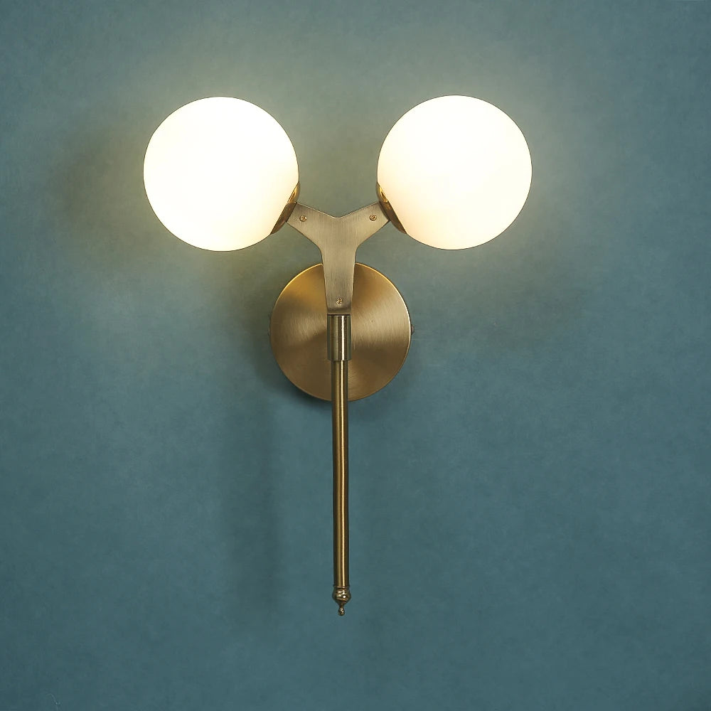 applique murale nordique double tête éclairage design moderne - vue 4 sur 6
