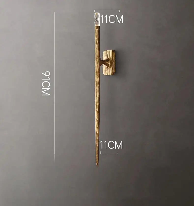 applique murale led en bronze avec cristal pour éclairage décoratif - vue 8 sur 9