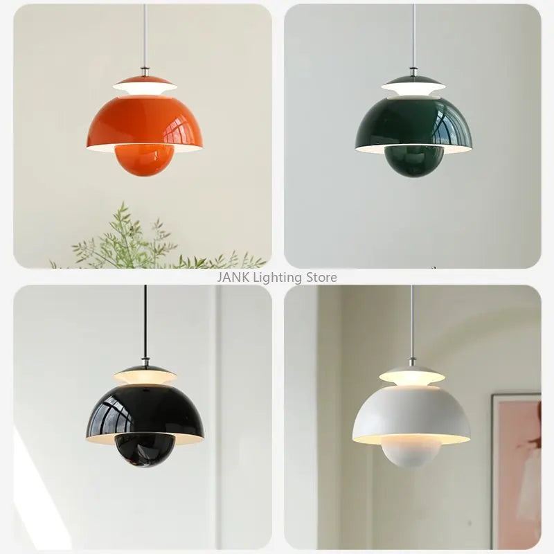 Design danois fleur bourgeon suspension moderne Simple Restaurant chambre d'enfants chambre chevet lustre nordique maison lampes LED