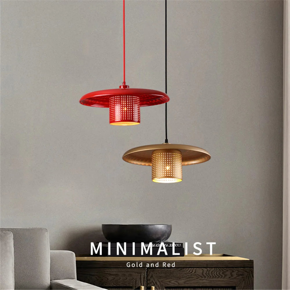 lustre à led en métal style industriel pour café et bar - vue 4 sur 10