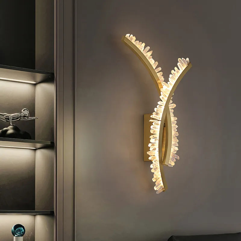 Applique murale led cristal naturel intérieur - vue 3 sur 8