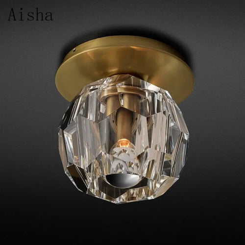 plafonnier nordique en cristal pour décoration intérieure élégante