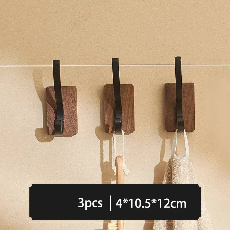 crochets muraux en bois massif pour vêtements et accessoires - vue 7 sur 15