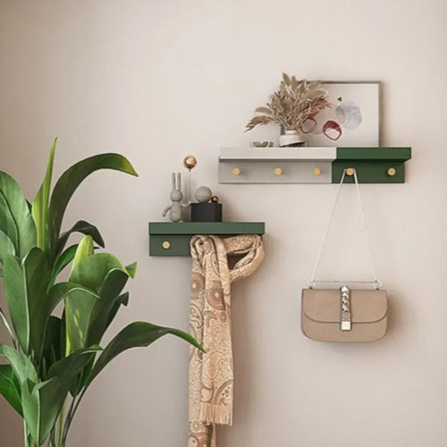 porte-manteau mural en bois pour rangement créatif et pratique - vue 5 sur 15