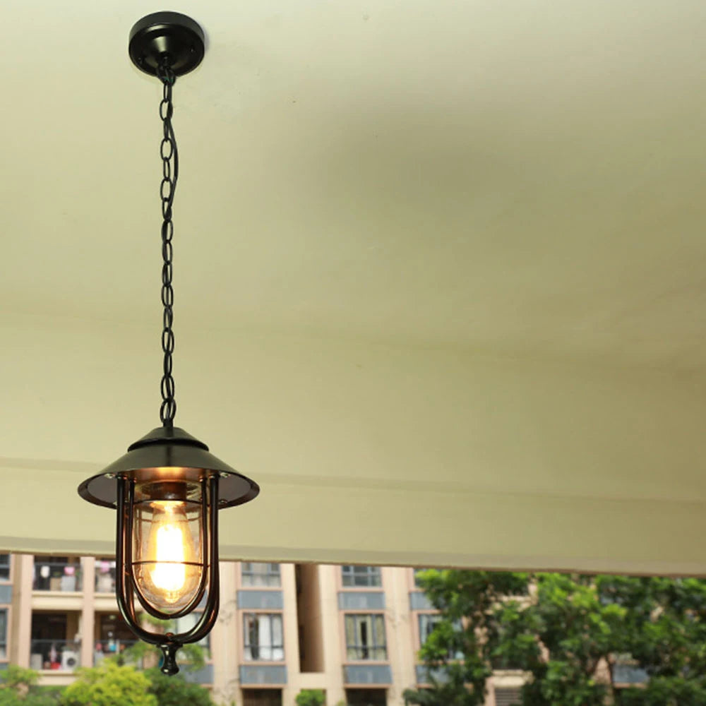 lustre extérieur rétro pour éclairage de jardin et allée - vue 4 sur 6
