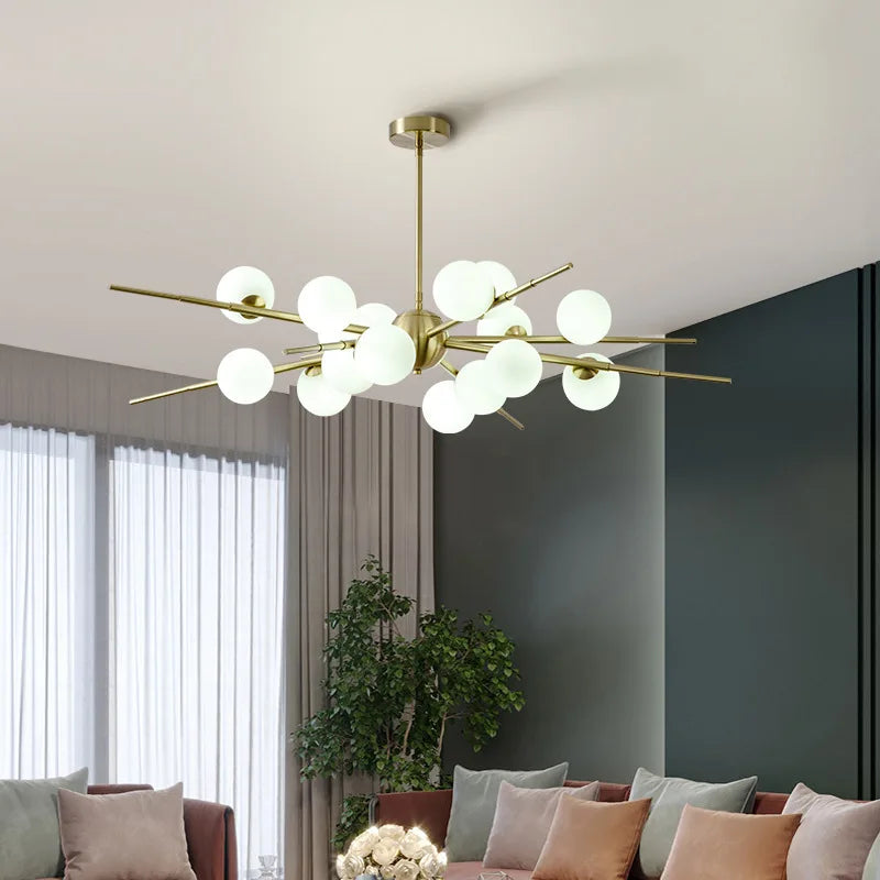 lustre nordique moderne en forme de branche de haricot magique - vue 4 sur 10