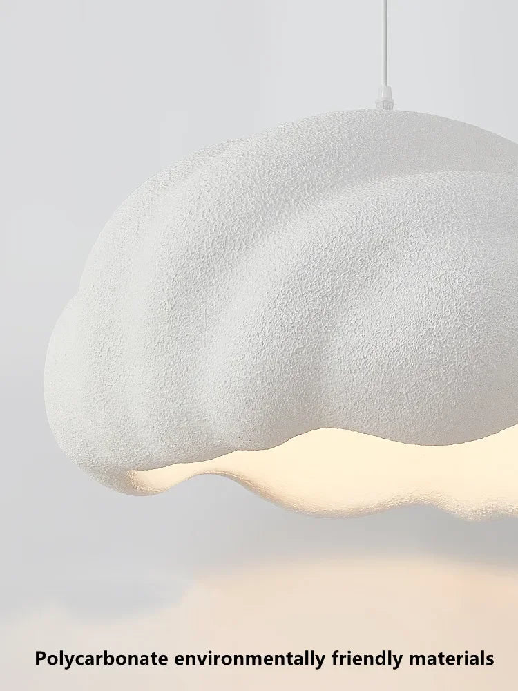 French Dining Room Wabi Sabi LED Pendant Lamp Nordic Cream Style Bar Bedroom Chandelier Fixture Model Room Bar Decorative Lights - vue 6 sur 11