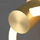 applique murale led moderne en laiton anneau acrylique 3 couleurs gradable