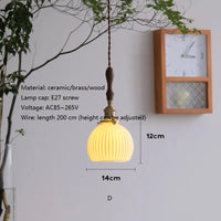 lustre nordique vintage en céramique et laiton luminaire suspendu