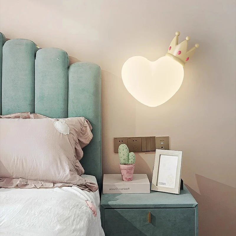 applique murale led en forme de cœur pour chambre d'enfant - vue 5 sur 12
