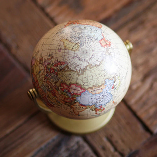globe terrestre rétro créatif pour enfants décoration géographie apprentissage - vue 4 sur 6