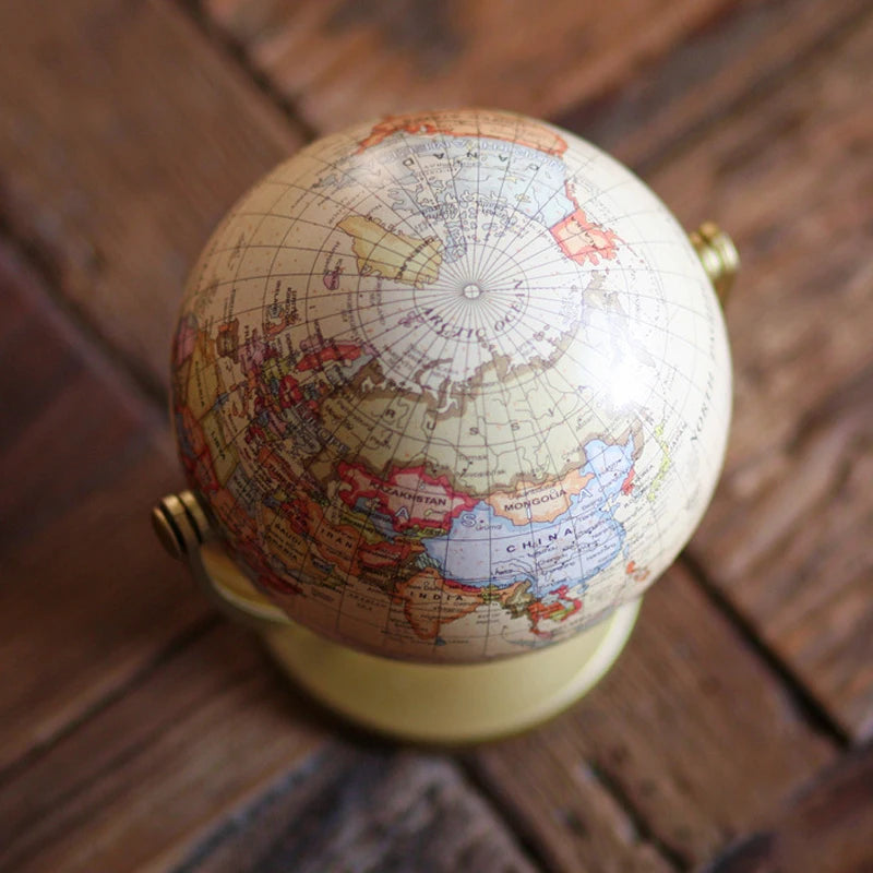 globe terrestre rétro créatif pour enfants décoration géographie apprentissage - vue 3 sur 6