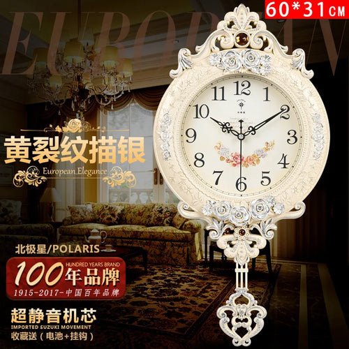 horloge murale de luxe silencieuse style moderne pour décoration intérieure