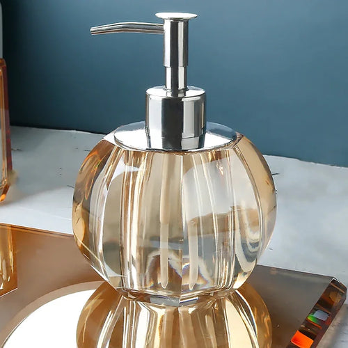 distributeur de savon en verre accessoires de salle de bain luxe - vue 15 sur 16