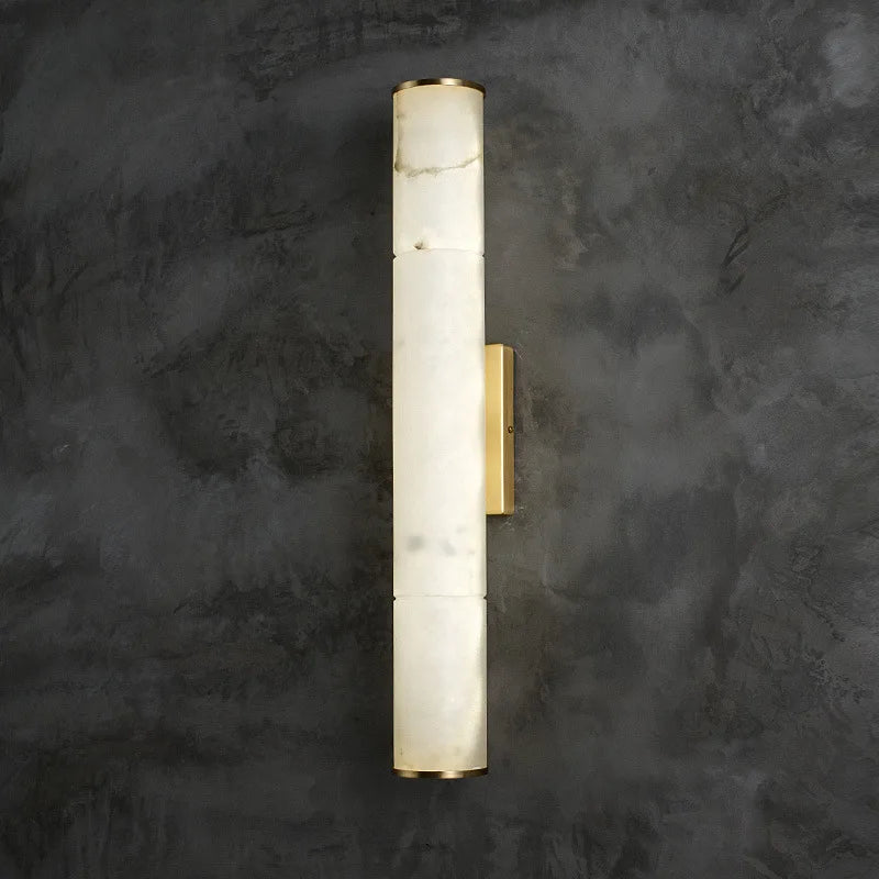 Applique murale LED cylindrique en marbre naturel - vue 5 sur 10