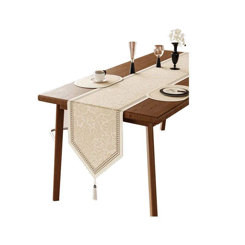 Chemin de table floral vintage style campagne vert - vue 4 sur 4