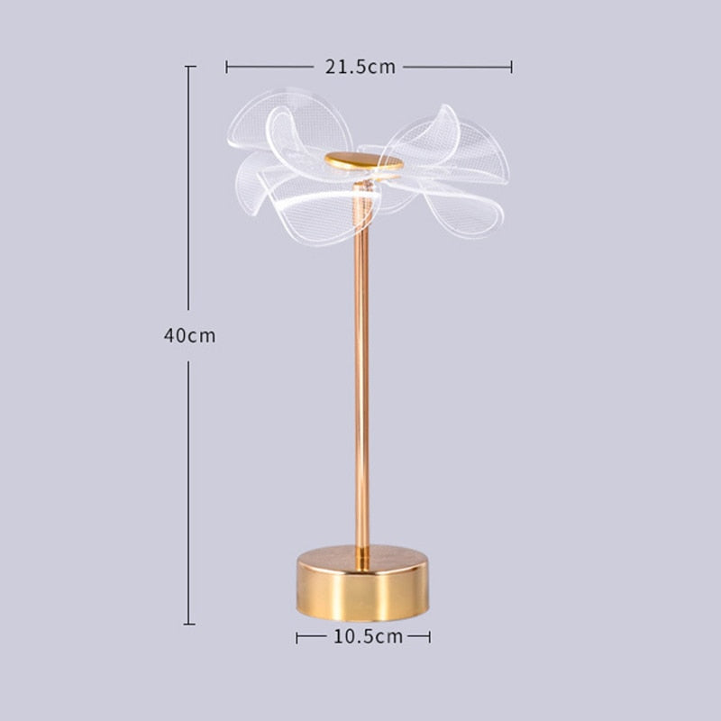 Lampe à poser style vintage LED en métal doré Anila - vue 10 sur 11