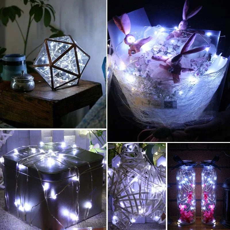 guirlande lumineuse led en fil de cuivre pour décorations festives - vue 11 sur 13
