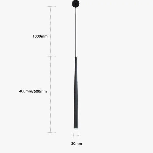 suspension conique en tube long en acrylique et cuivre pour bar et magasin - vue 5 sur 8