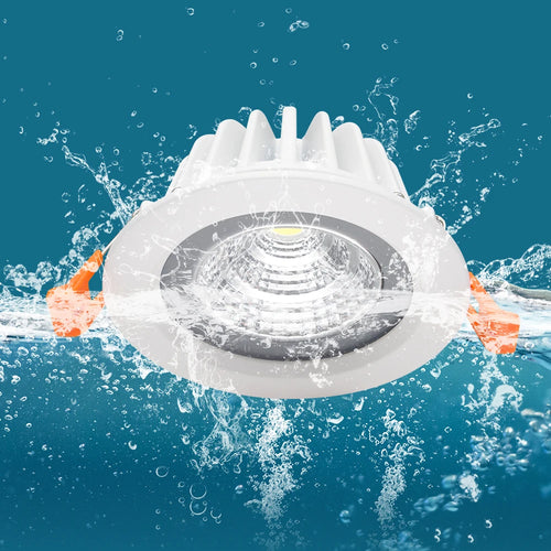 Spot IP65 LED étanche Downlight encastré salle de bain Anti-buée cuisine salle de douche hôtel salle de douche éclairage - vue 2 sur 10