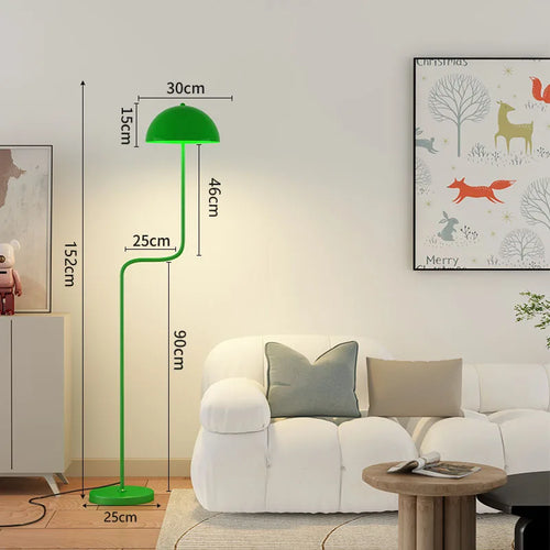 lampadaire nordique en verre avec abat-jour pour décoration intérieure - vue 11 sur 16