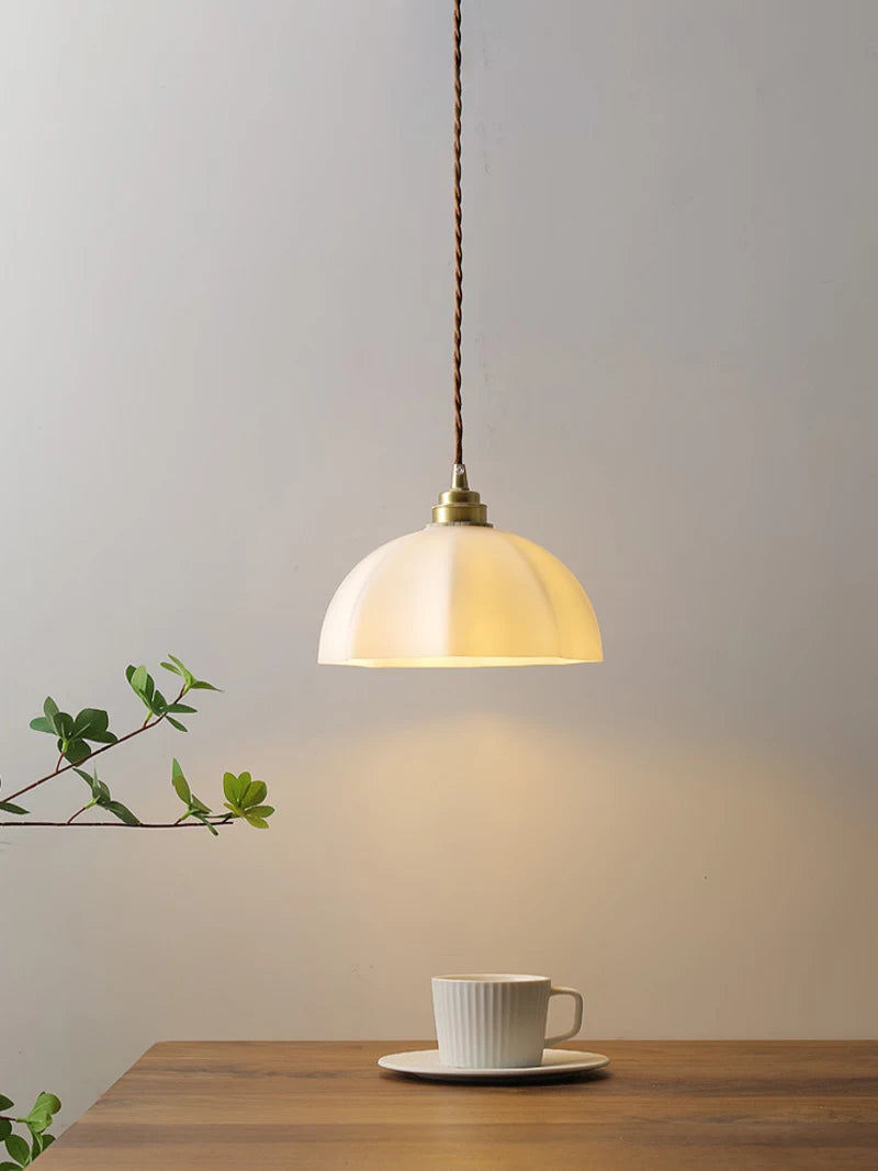 suspension nordique en métal et verre design industriel - vue 3 sur 7