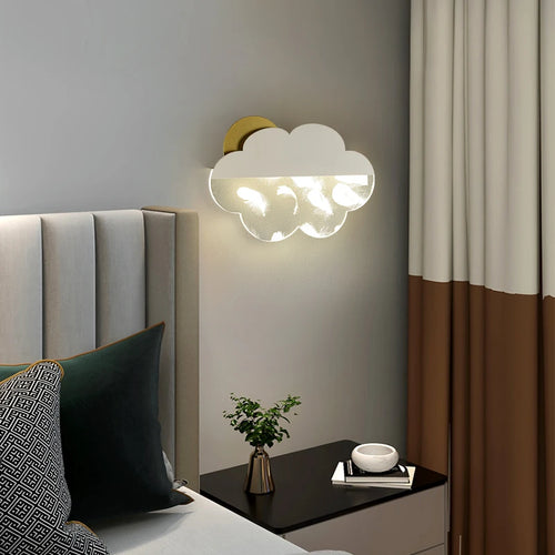 appliques murales nuages en plumes pour décoration enfant - vue 4 sur 12