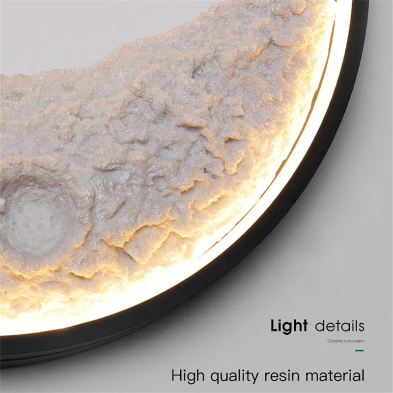applique murale lune à led avec intensité variable décorative - vue 6 sur 15
