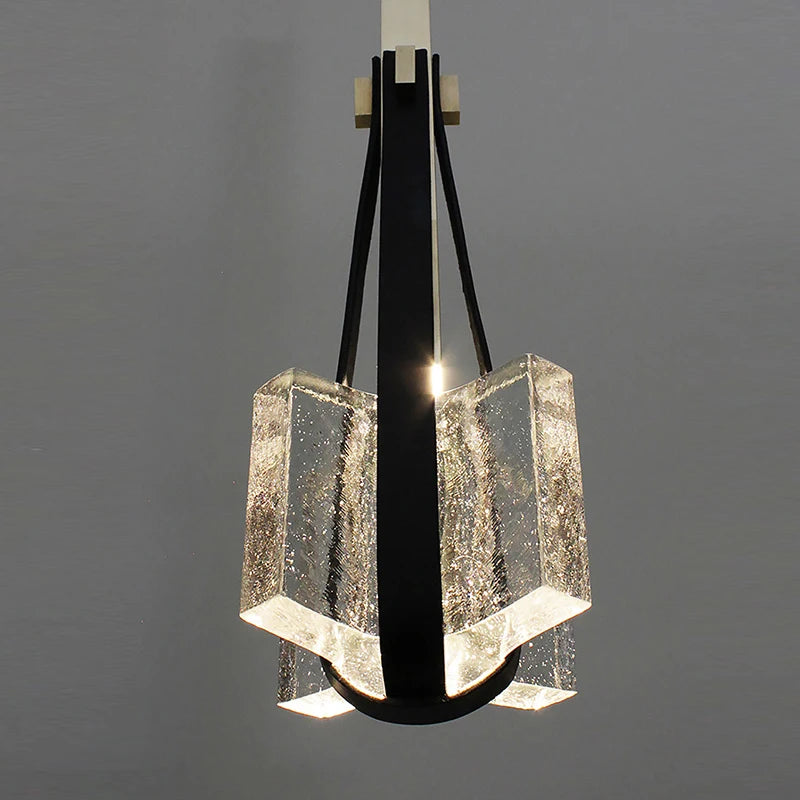 lustre en cristal design moderne pour restaurants bars et cafés - vue 6 sur 8