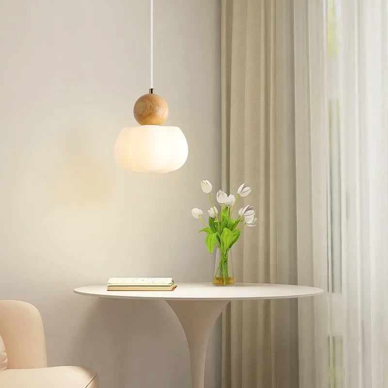 suspension nordique en bois massif pour décoration intérieure - vue 3 sur 10